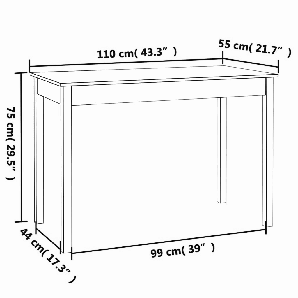 Esstisch 110x55x75 cm