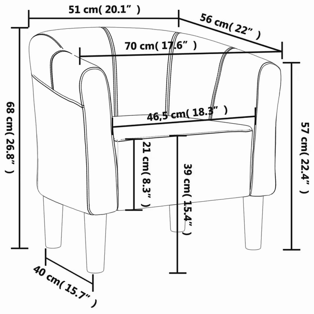 Sessel 46,5 cm