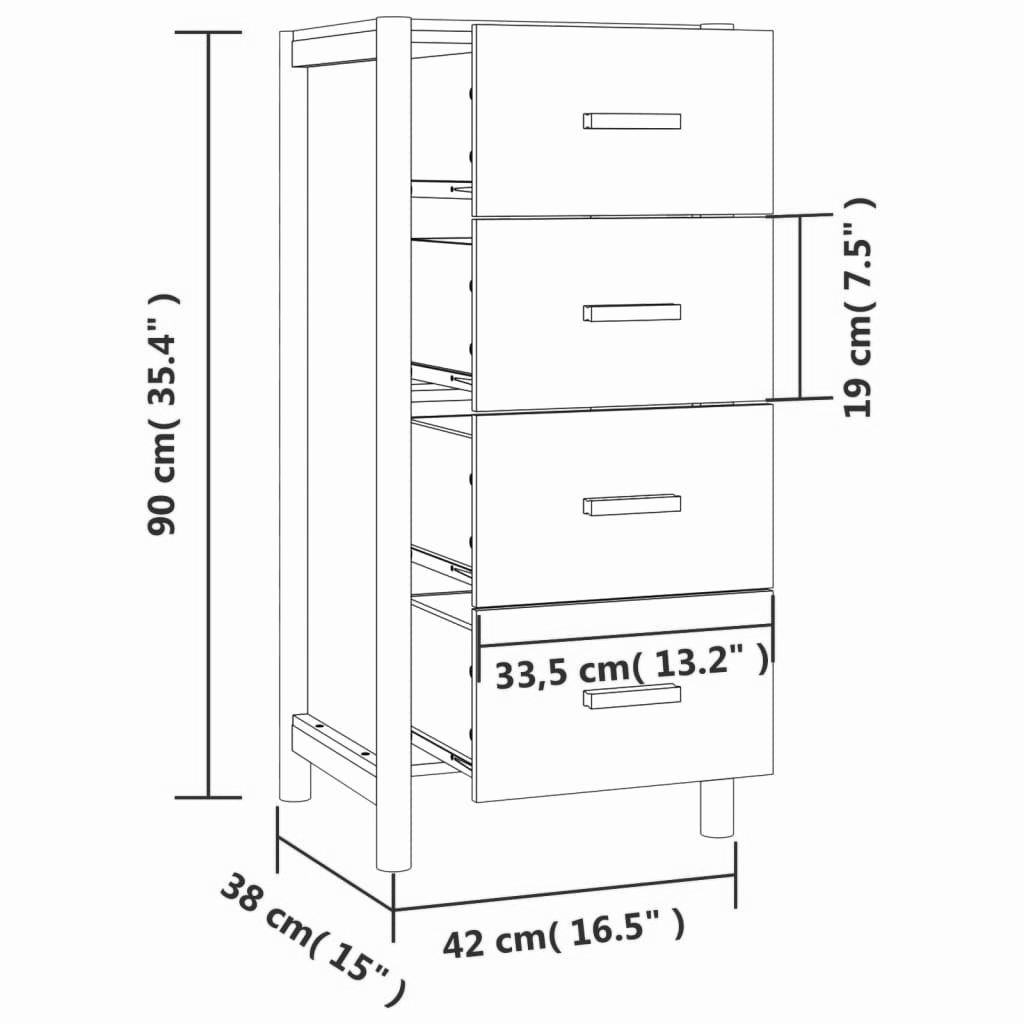 Highboard 42x38x90 cm