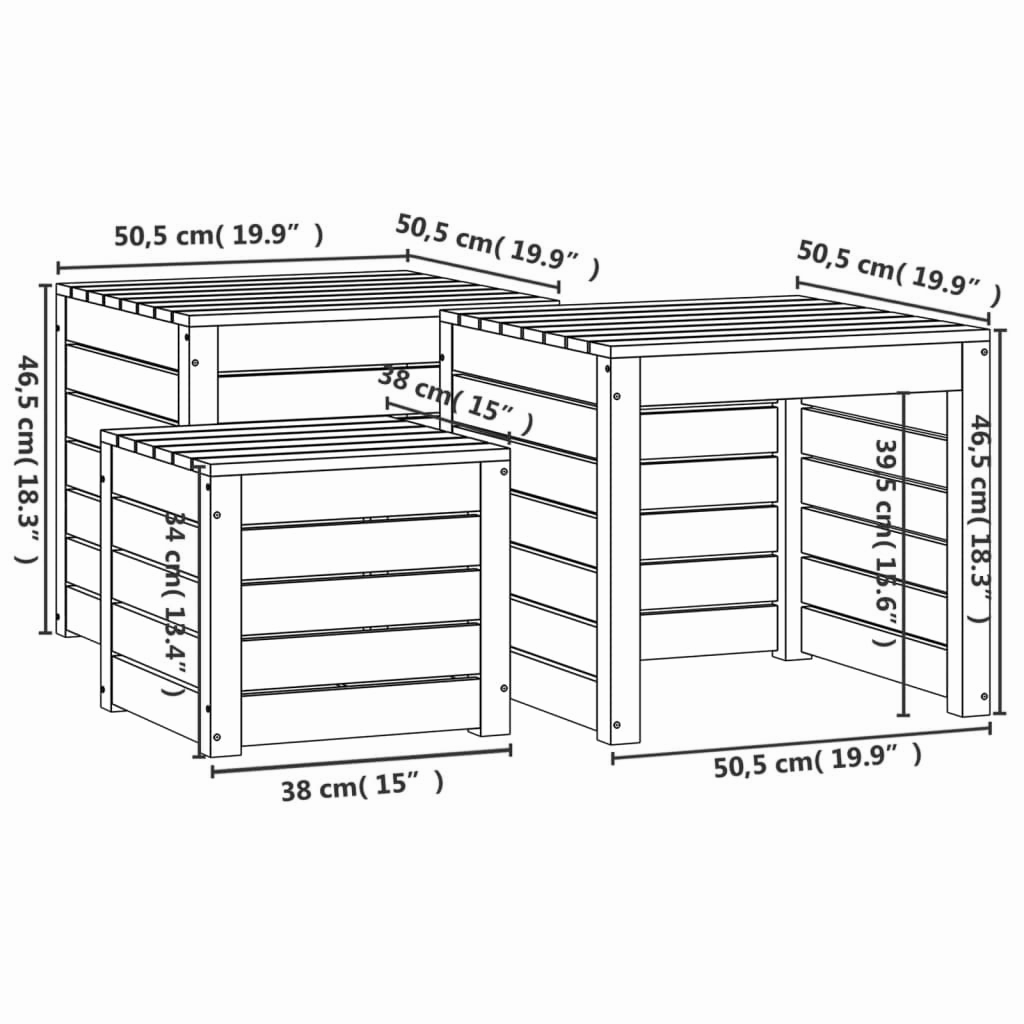 3-tlg. Gartenbox-Set