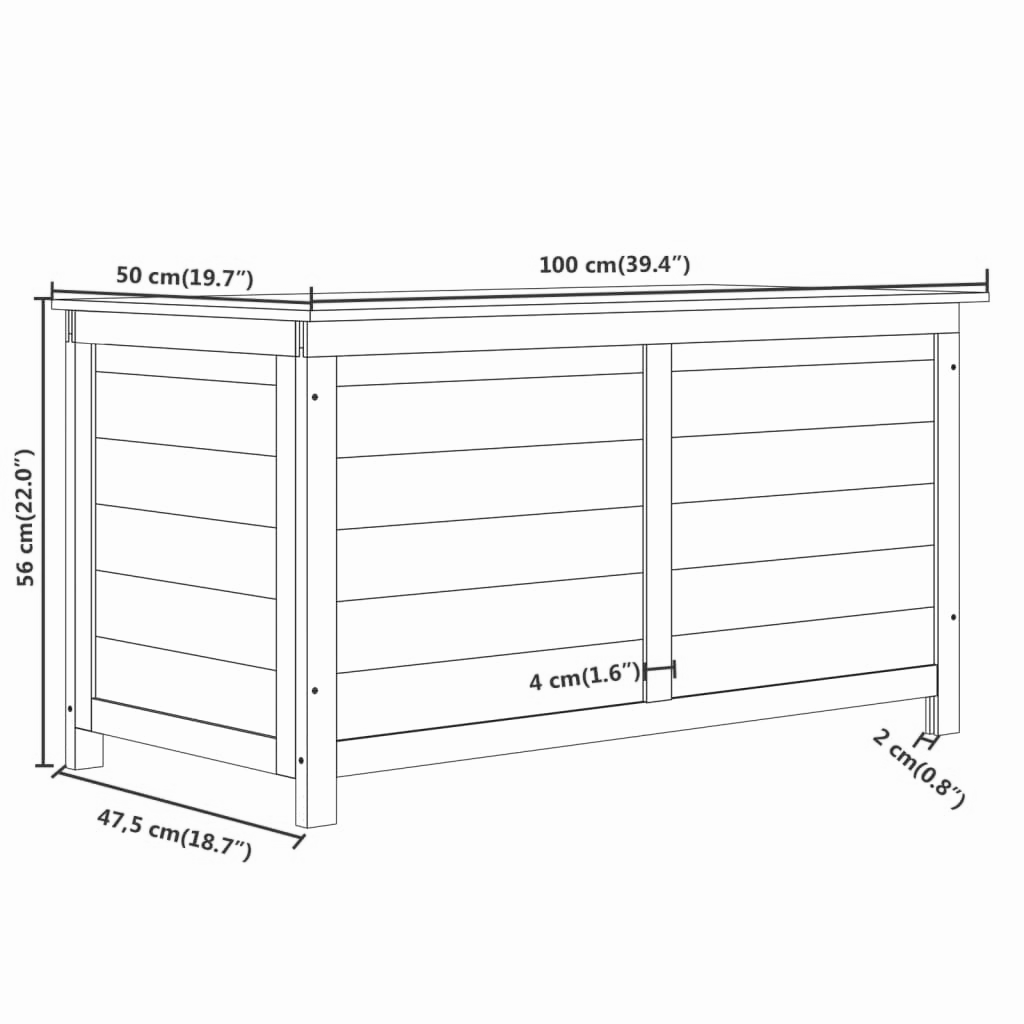 Garten-Kissenbox 100x50x56 cm