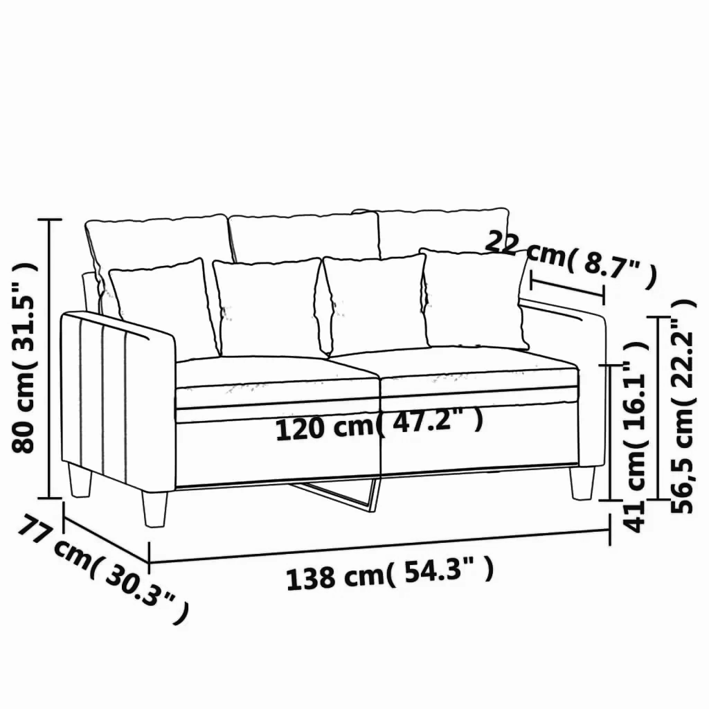 2-Sitzer Sofa 120 cm