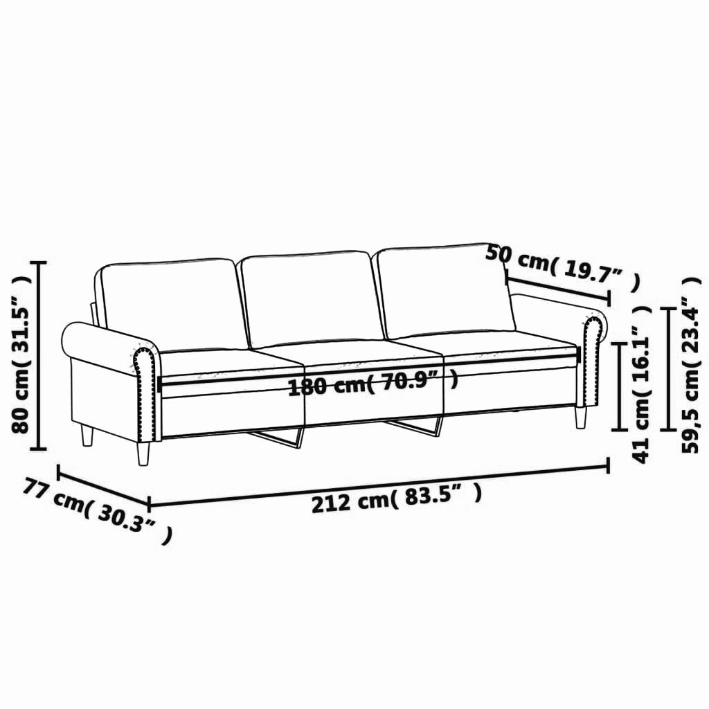 3-Sitzer Sofa 180 cm