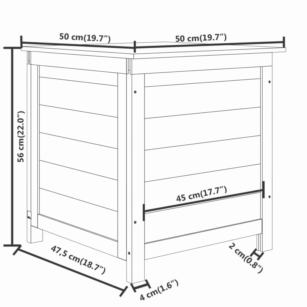 Garten-Kissenbox 50x50x56 cm