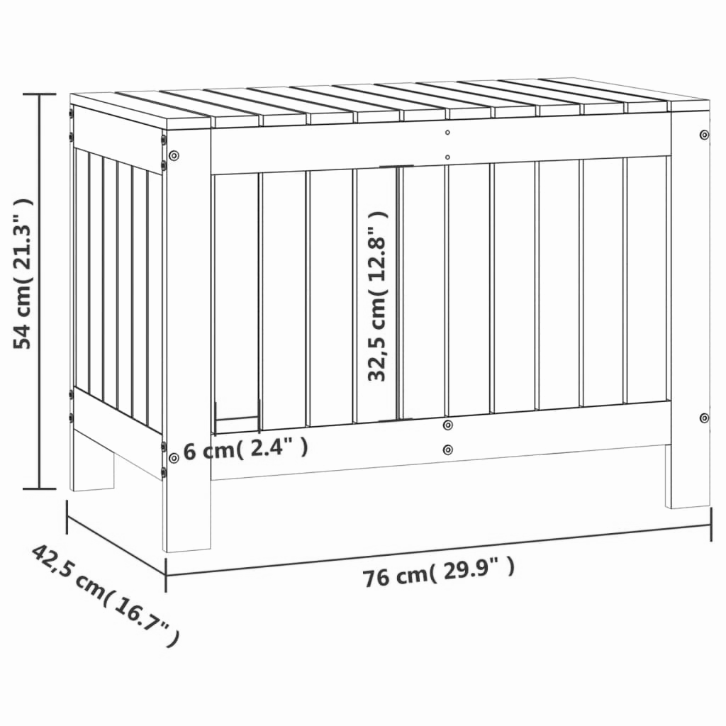 Gartenbox Kiefernholz 76x42,5x54 cm