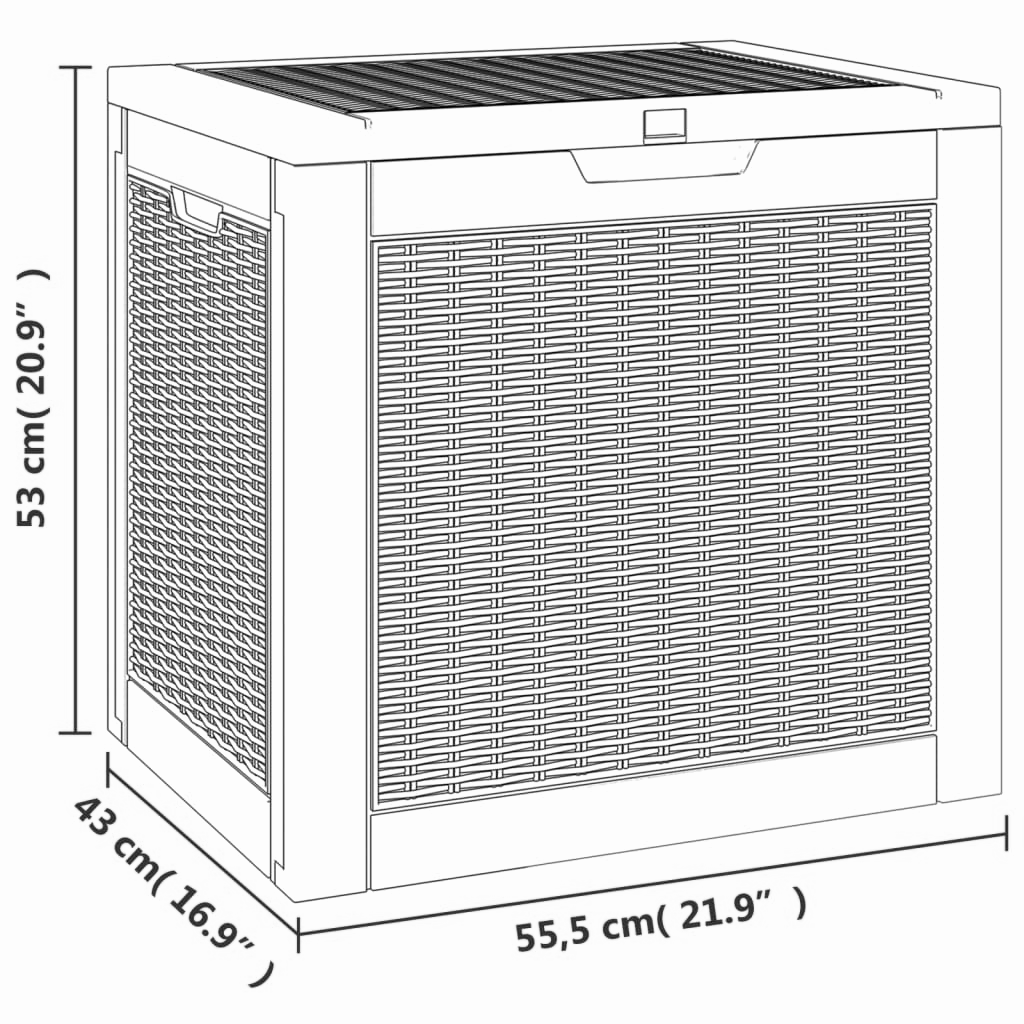 Gartenbox Hellbraun 55,5x43x53 cm