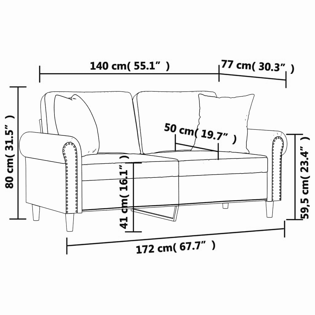 2-Sitzer Sofa 140 cm