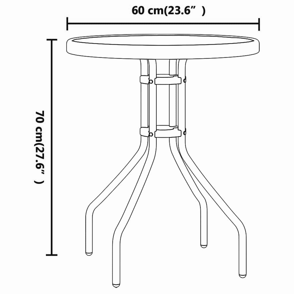 3-tlg. Garten-Bistro-Set