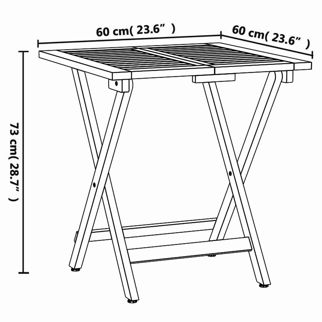 3-tlg. Bistro-Set Akazienholz