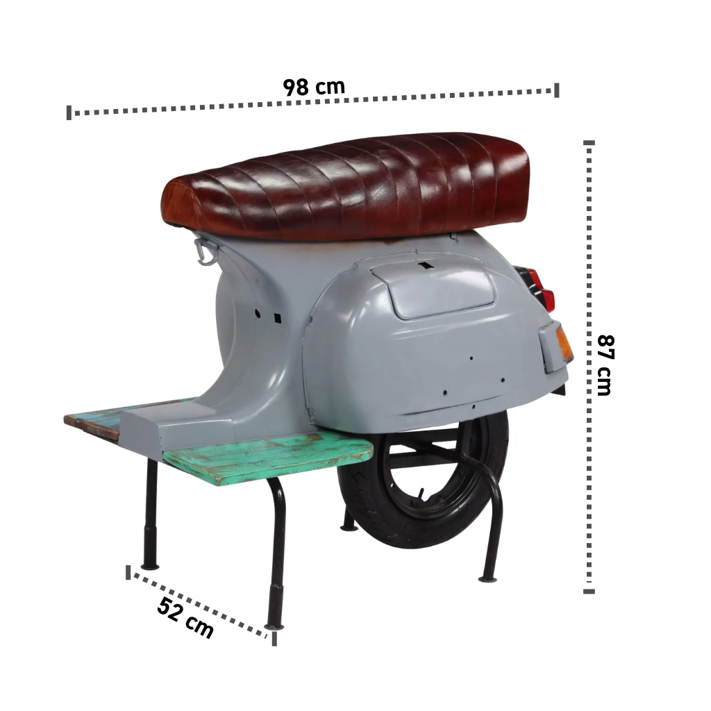 Retro-Barstuhl aus Original-Motorroller-Teilen