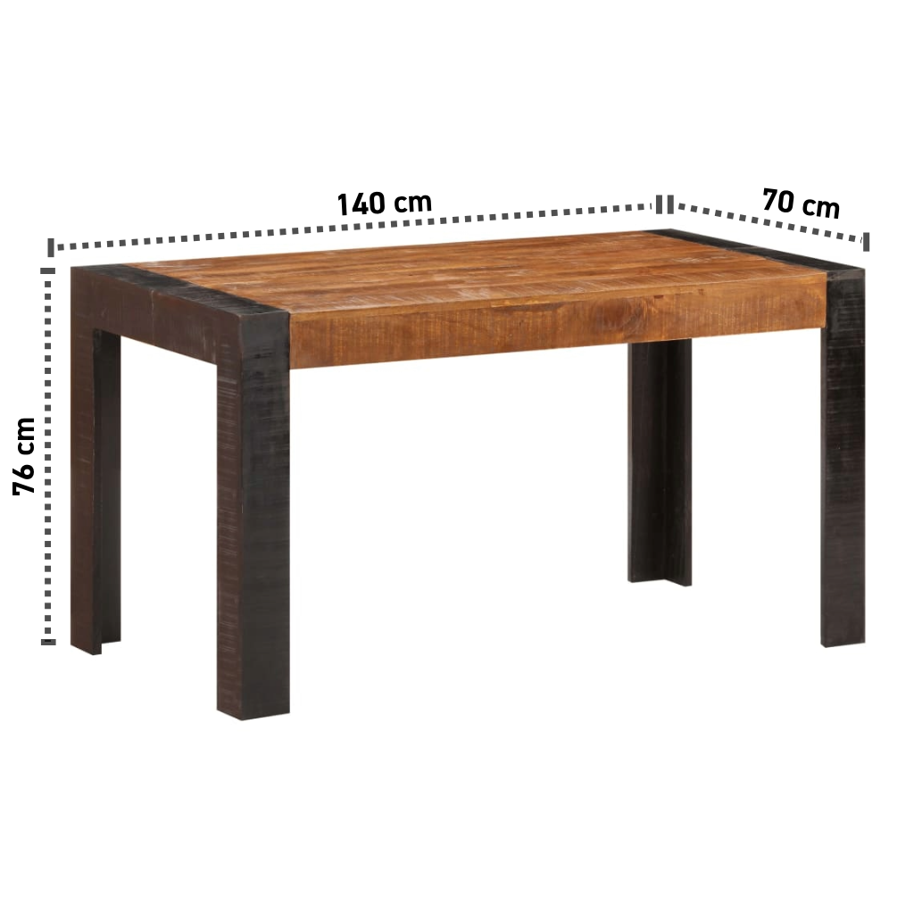 Esstisch 140x70x76 cm Massives Mangoholz