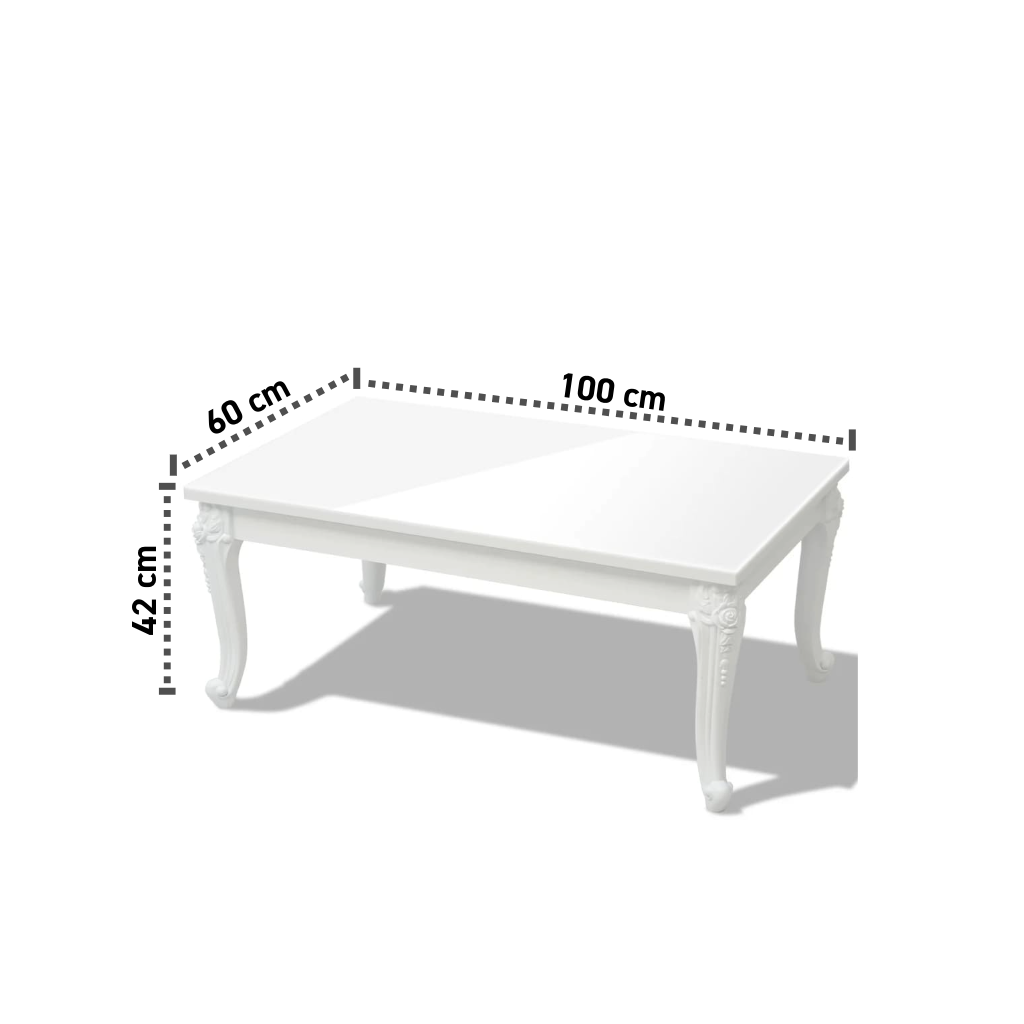 Couchtisch Hochglanz-Weiß