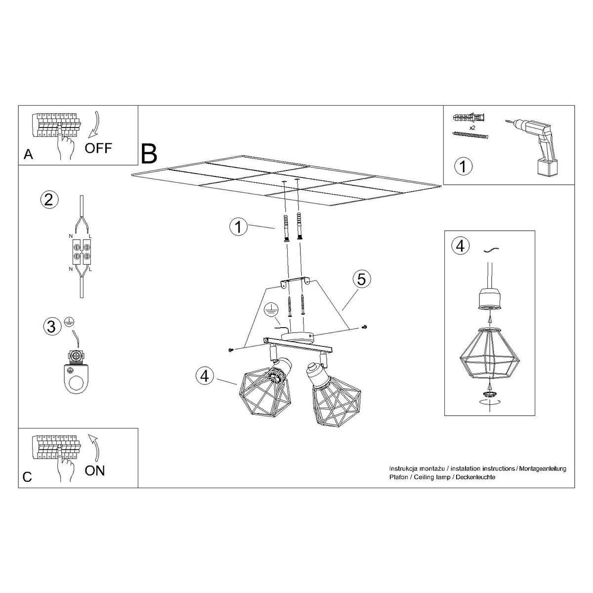 Deckenleuchte "ARTEMIS 2" – Deckenlampen in Weiß | Dexity Lichtdesign