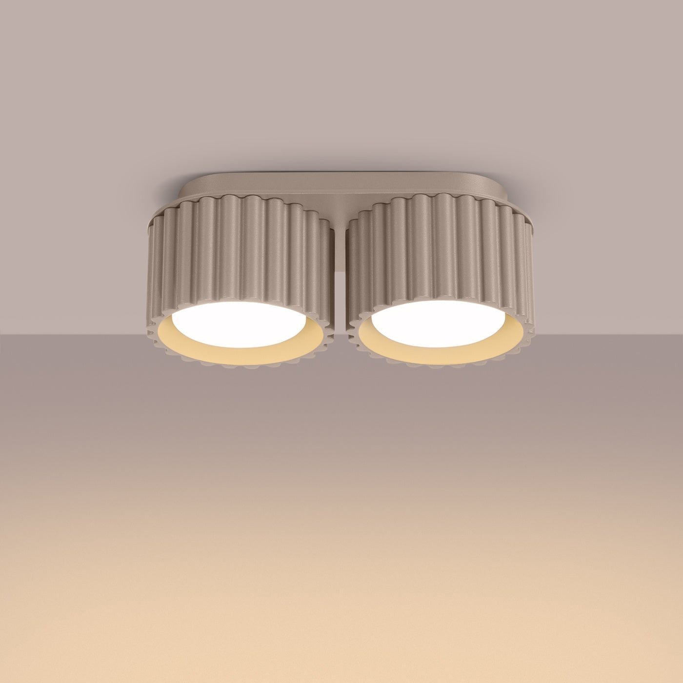 Deckenleuchte "AURA 2" – Deckenleuchte in Taupe | Dexity Lichtdesign