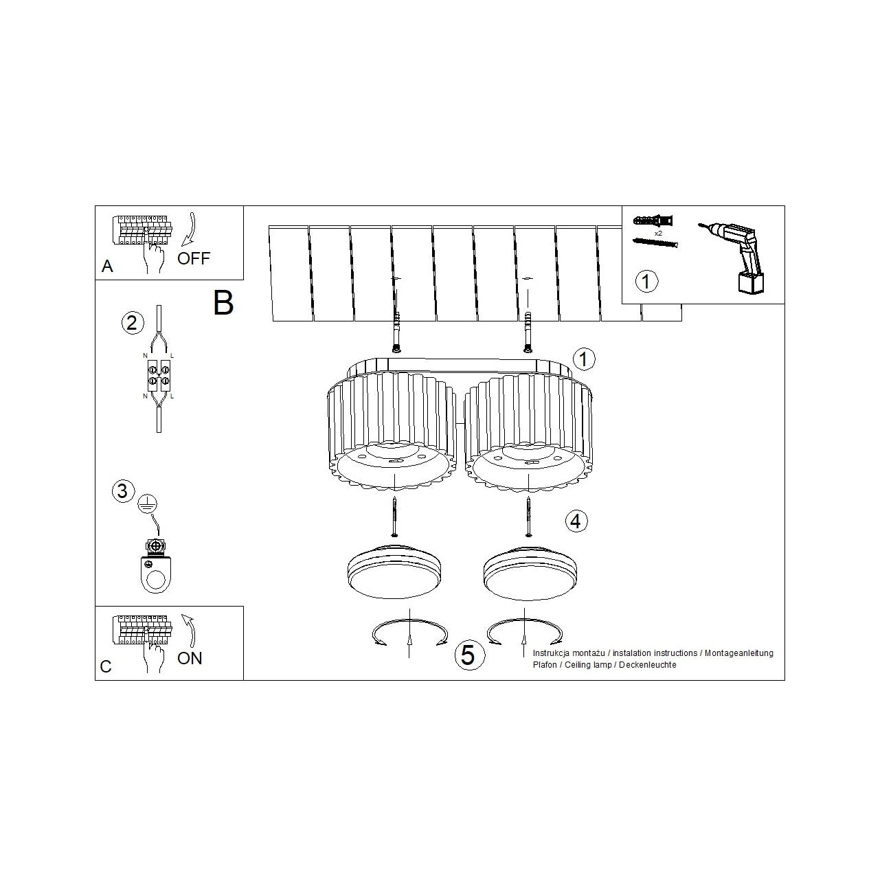 Deckenleuchte "AURA 2" – Deckenleuchte in Burgunderrot | Dexity Lichtdesign