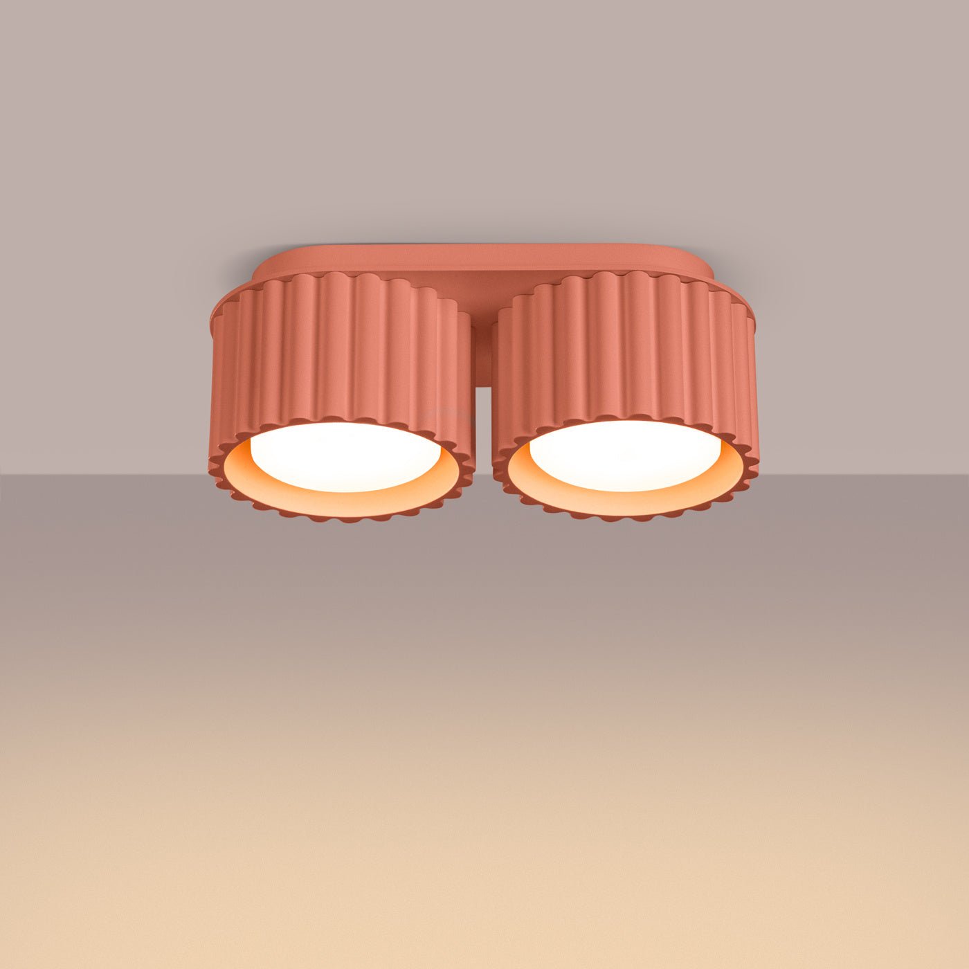 Deckenleuchte "AURA 2" – Deckenleuchte in Apricot | Dexity Lichtdesign