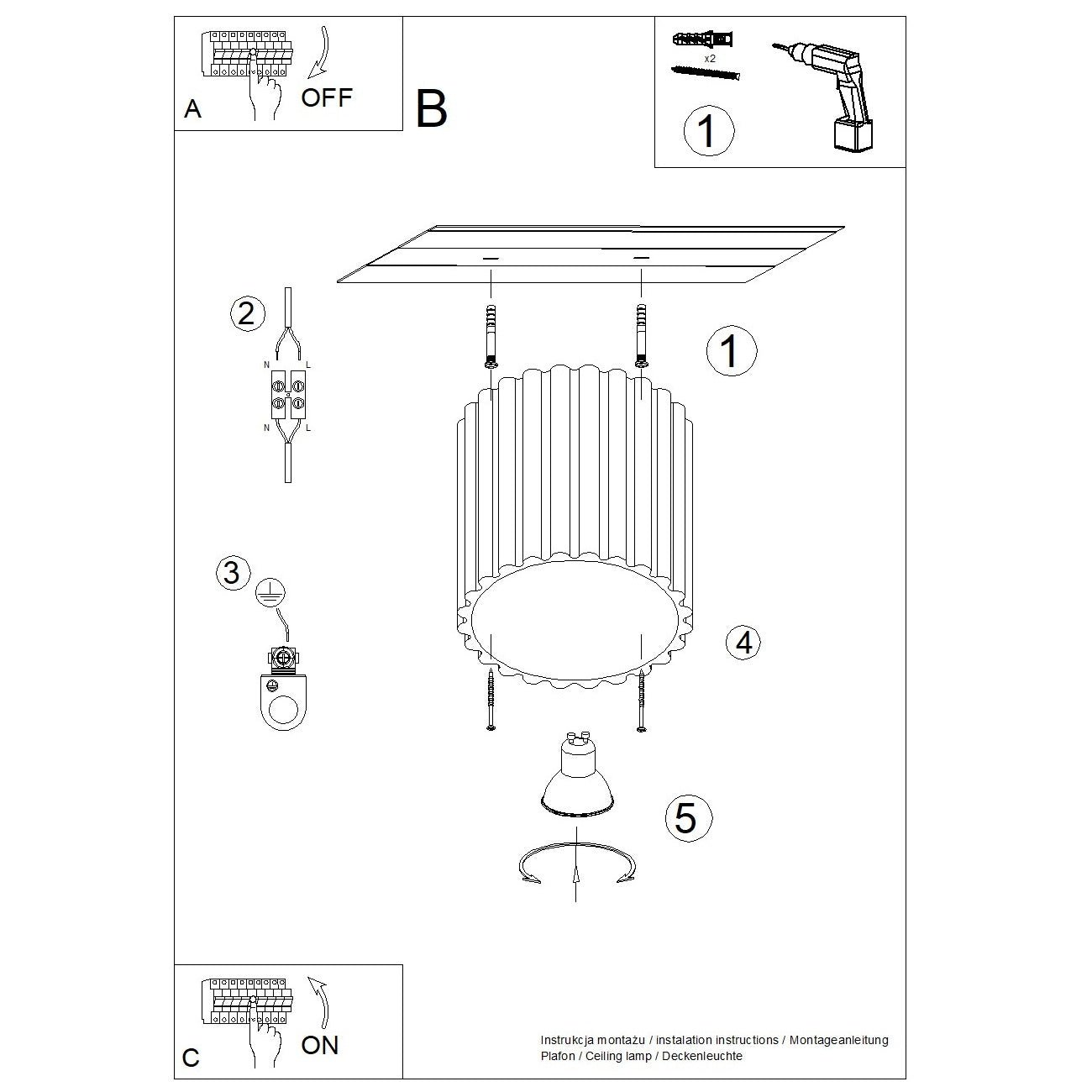 Deckenleuchte "AURA" – Deckenleuchte in Weiß | Dexity Lichtdesign