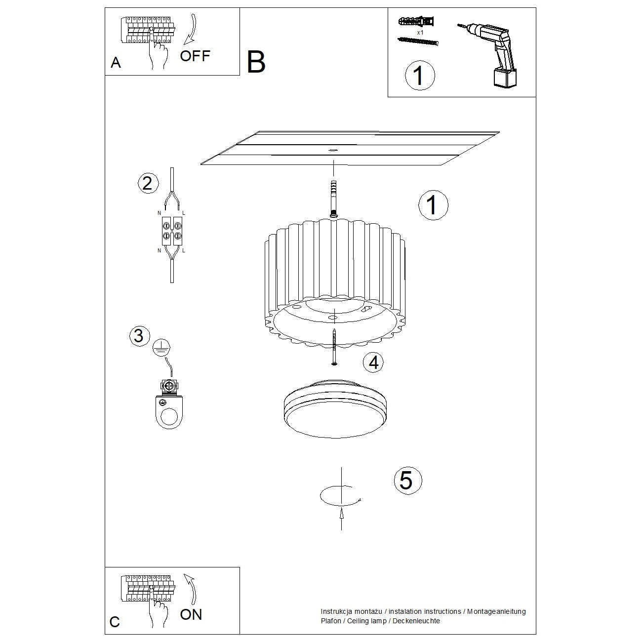 Deckenleuchte "AURA" – Deckenleuchte in Weiß | Dexity Lichtdesign