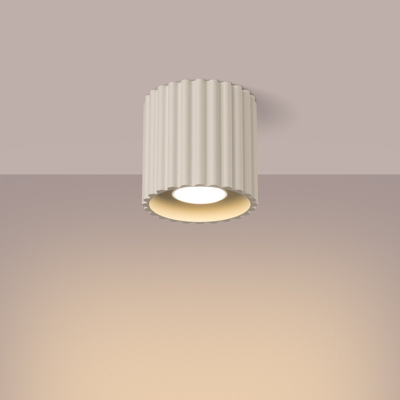 Deckenleuchte "AURA" – Deckenleuchte in Beige | Dexity Lichtdesign