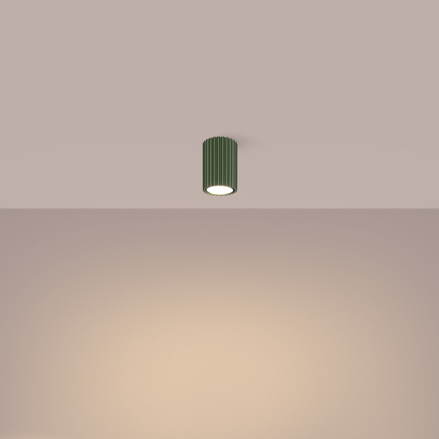 Deckenleuchte "KARBON 10" – Deckenleuchte in Olivgrün | Dexity Lichtdesign