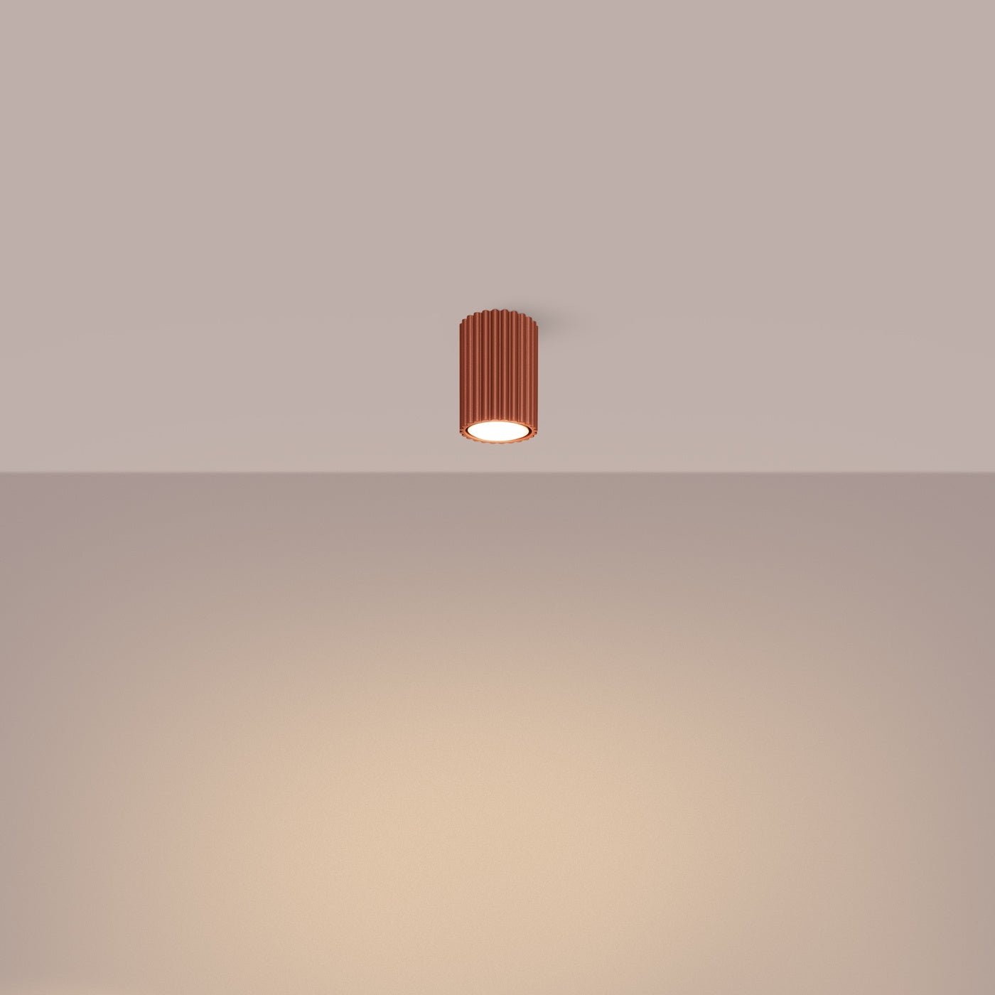 Deckenleuchte "KARBON 10" – Deckenleuchte in Roter Ocker | Dexity Lichtdesign