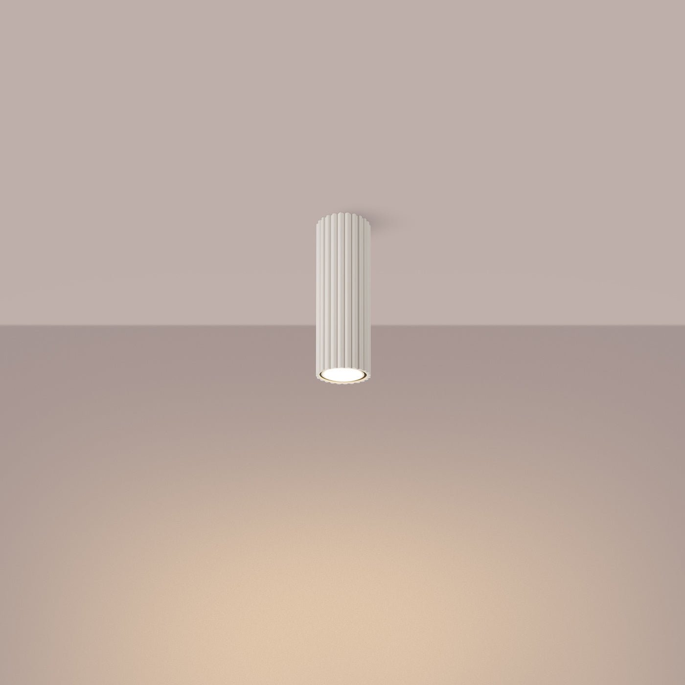 Deckenleuchte "KARBON 20" – Deckenleuchte in Beige | Dexity Lichtdesign