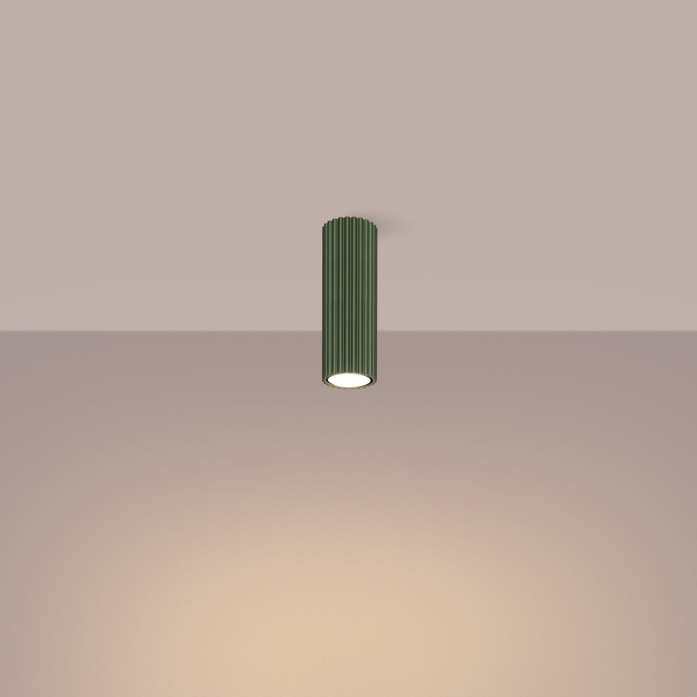 Deckenleuchte "KARBON 20" – Deckenleuchte in Olivgrün | Dexity Lichtdesign