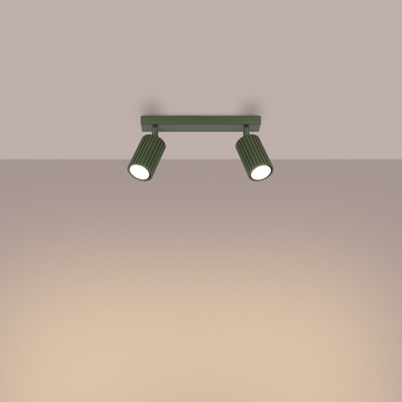 Deckenleuchte "KARBON 2" – Deckenleuchte in Olivgrün | Dexity Lichtdesign