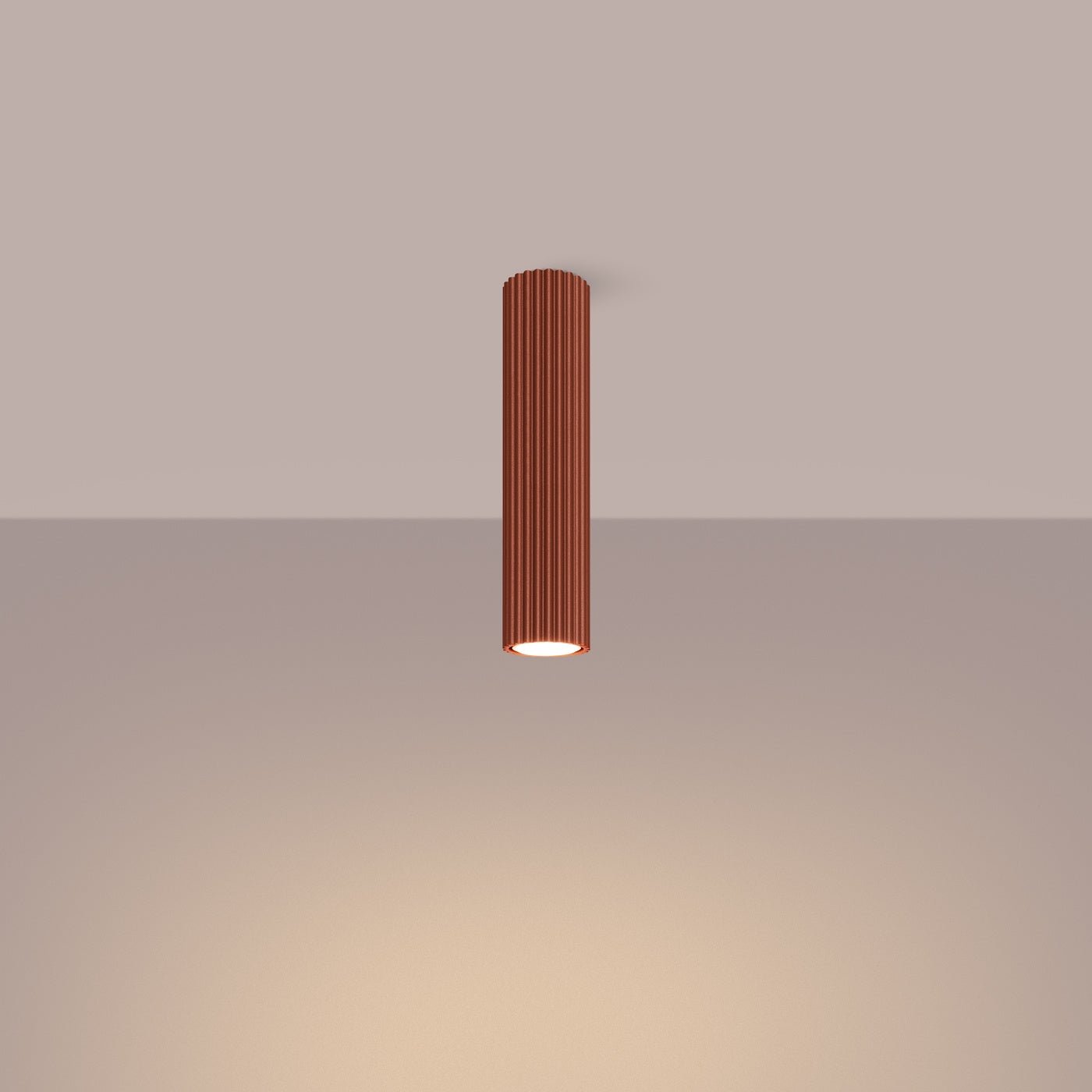 Deckenleuchte "KARBON 30" – Deckenleuchte in Roter Ocker | Dexity Lichtdesign