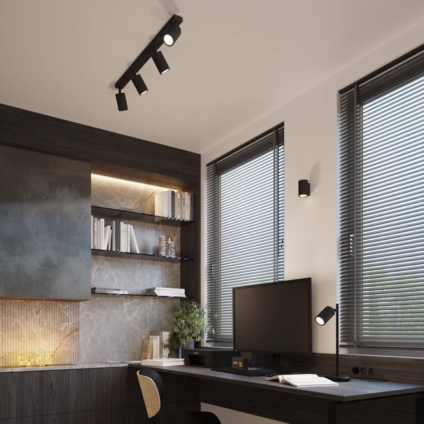 Deckenleuchte "KARBON 4L" – Deckenleuchte in Schwarz | Dexity Lichtdesign