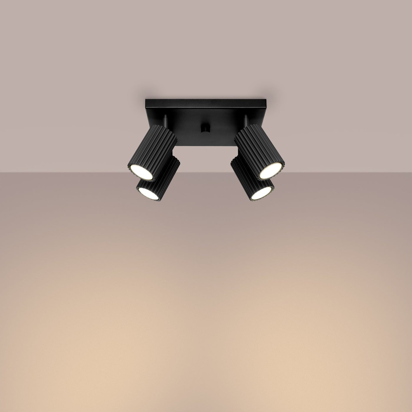 Deckenleuchte "KARBON 4" – Deckenleuchte in Schwarz | Dexity Lichtdesign