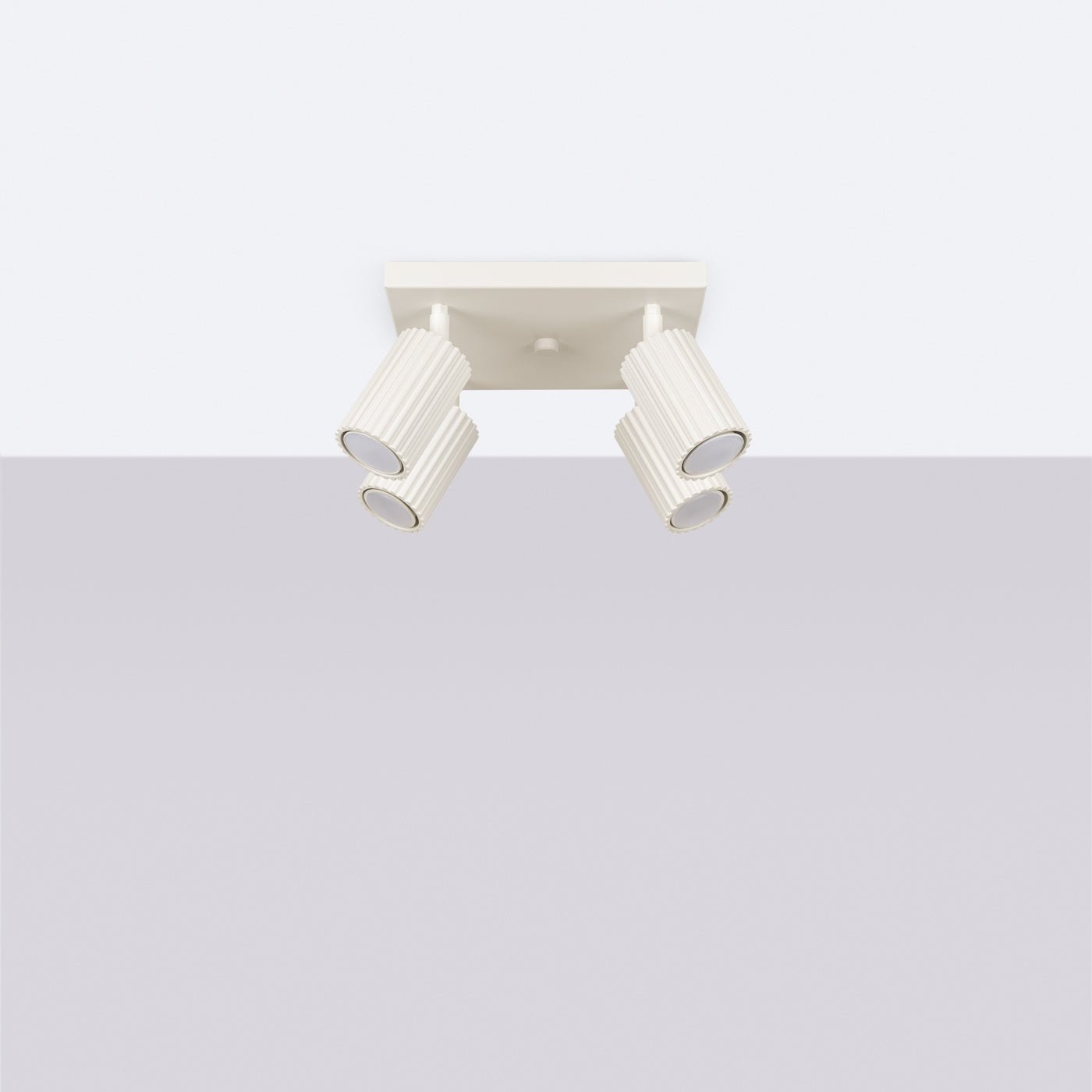 Deckenleuchte "KARBON 4" – Deckenleuchte in Beige | Dexity Lichtdesign