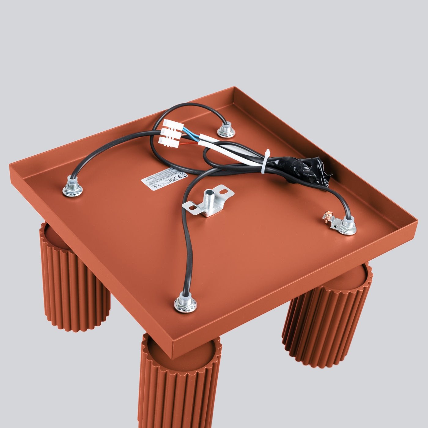 Deckenleuchte "KARBON 4" – Deckenleuchte in Roter Ocker | Dexity Lichtdesign