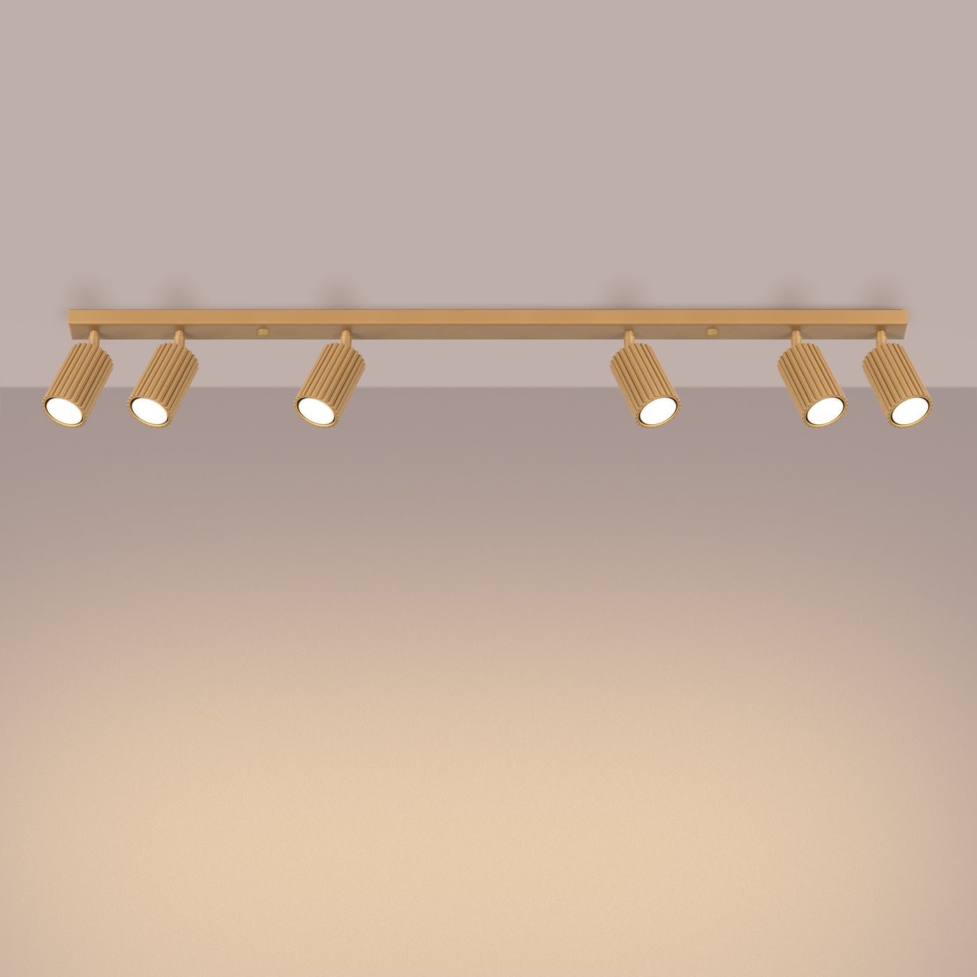 Deckenleuchte "KARBON 6L" – Deckenleuchte in Golden | Dexity Lichtdesign