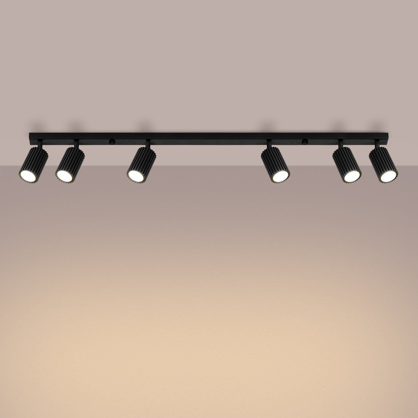 Deckenleuchte "KARBON 6L" – Deckenleuchte in Schwarz | Dexity Lichtdesign