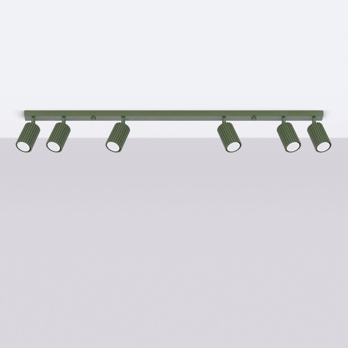 Deckenleuchte "KARBON 6L" – Deckenleuchte in Olivgrün | Dexity Lichtdesign