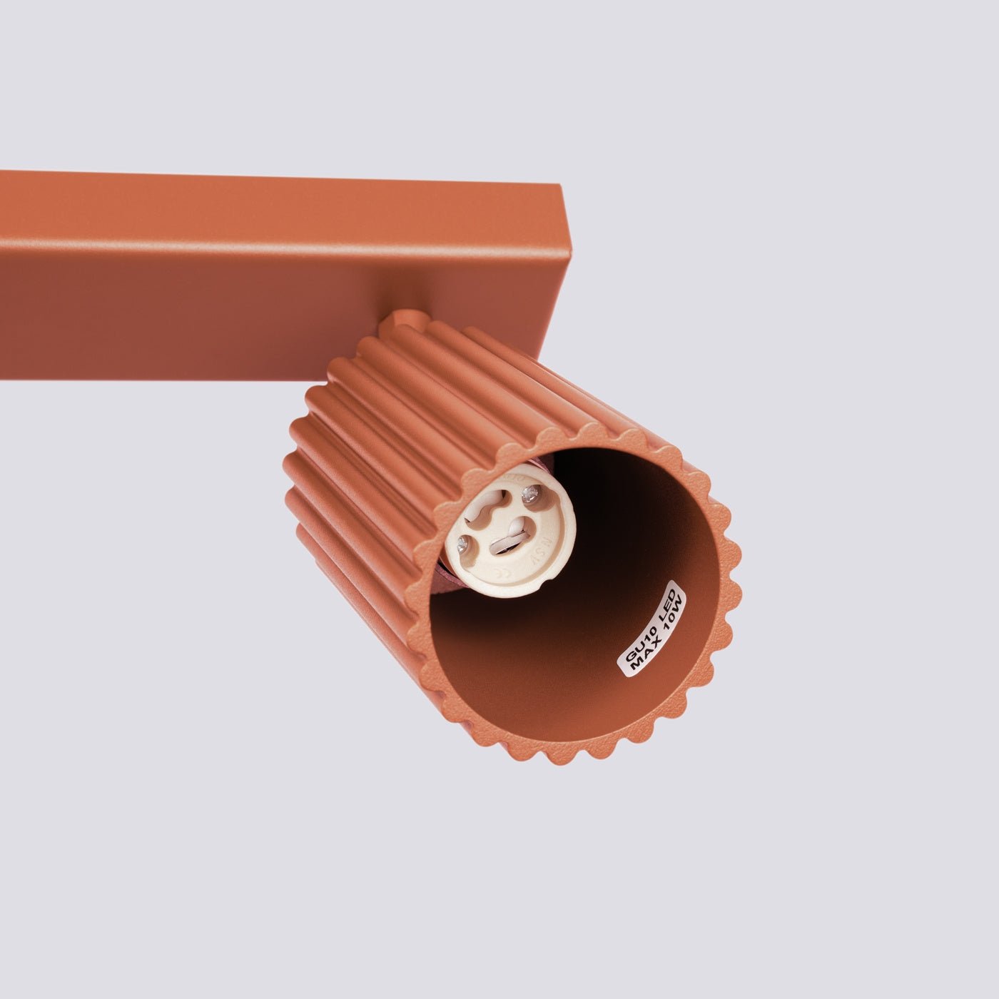 Deckenleuchte "KARBON 6L" – Deckenleuchte in Roter Ocker | Dexity Lichtdesign