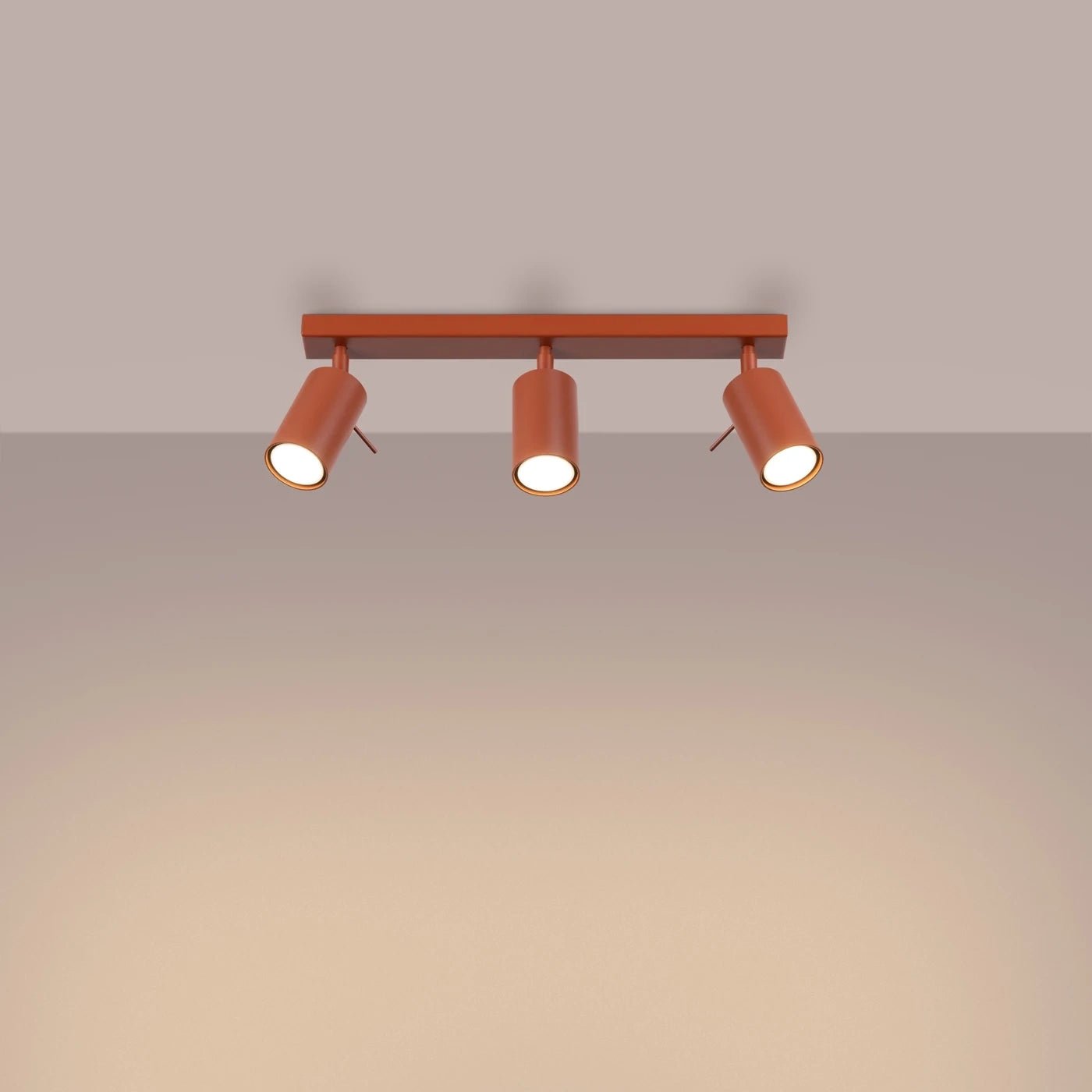 Deckenleuchte "RING 3L" – Deckenleuchte in Roter Ocker | Dexity Lichtdesign