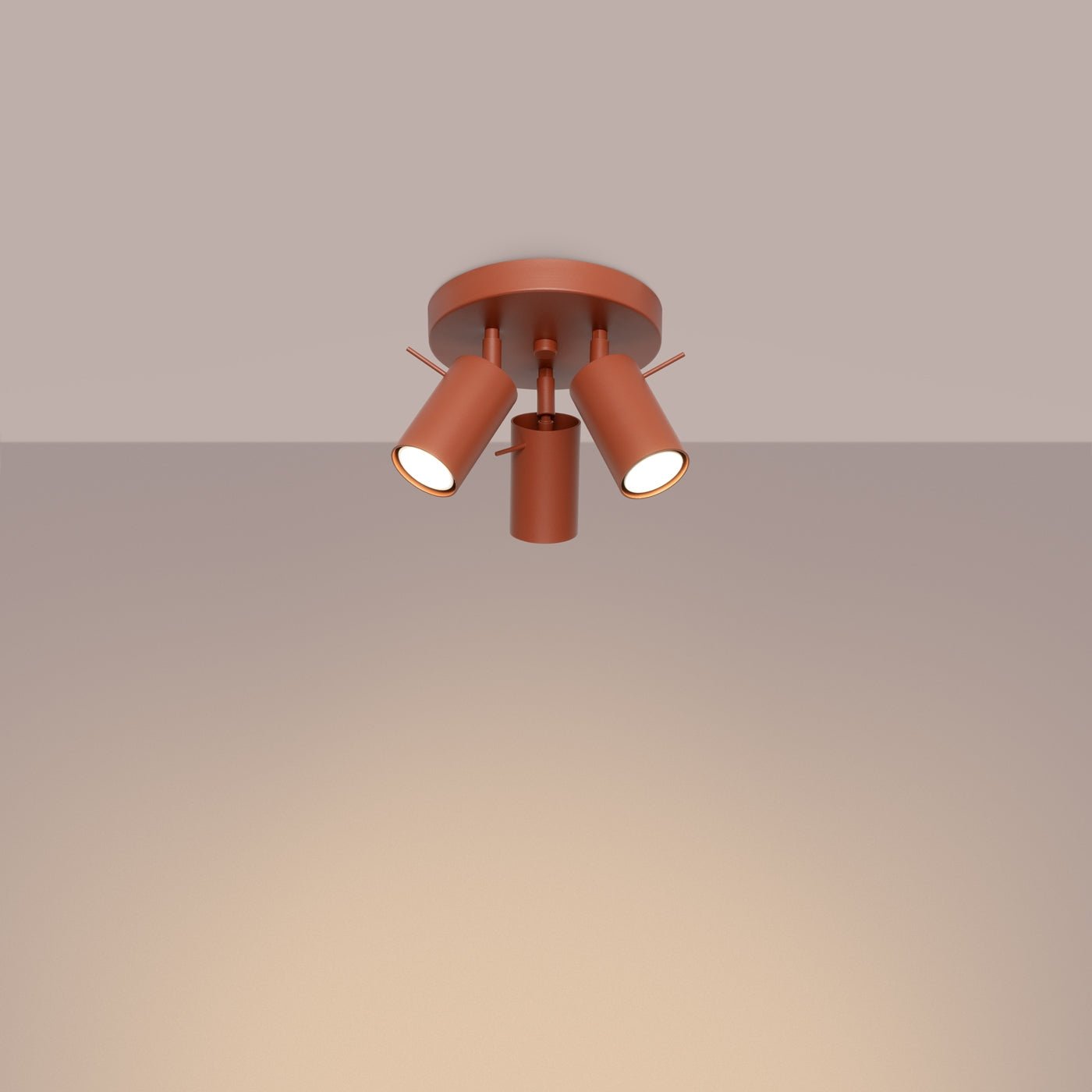 Deckenleuchte "RING 3P" – Deckenleuchte in Roter Ocker | Dexity Lichtdesign