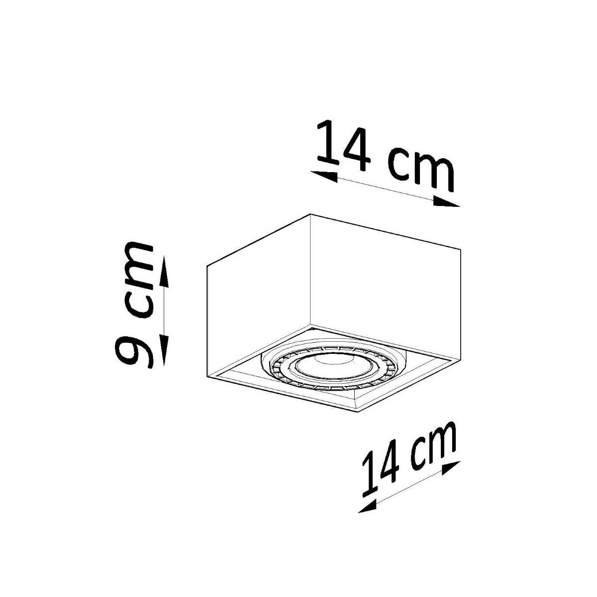 Beton-Deckenleuchte "Quatro 1"