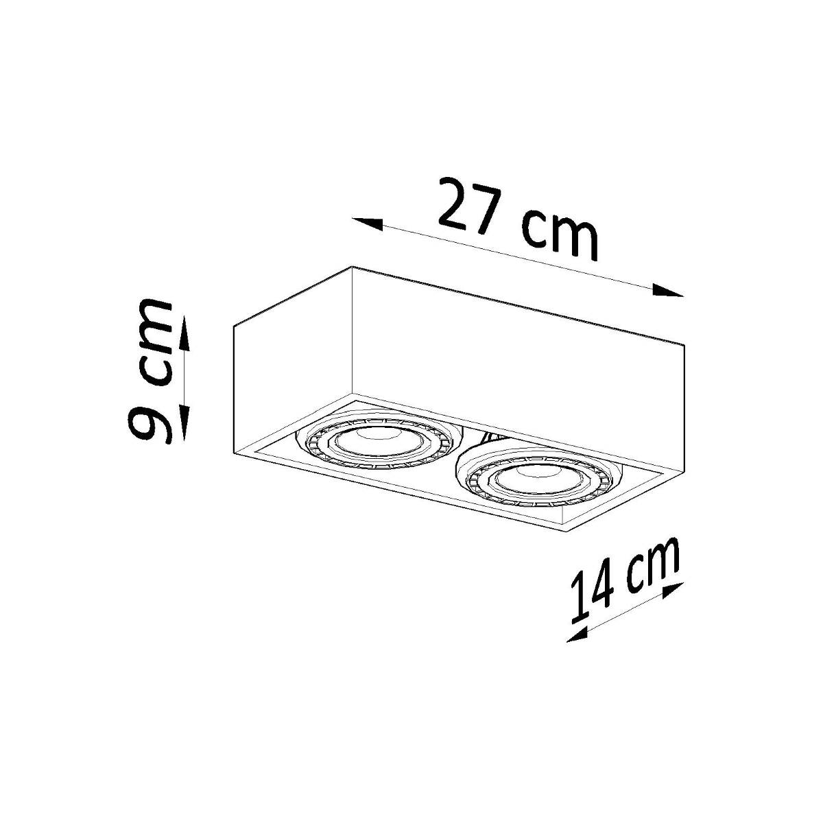 Beton-Deckenleuchte "Quatro 2"