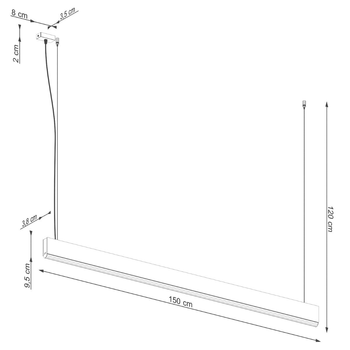 Naturholz-Hängeleuchte "LYKKE 150" 3000K