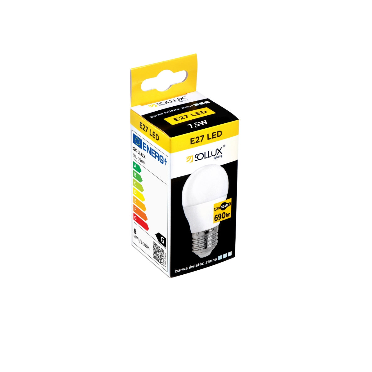 LED-Glühbirne E27 – 7,5W, 4000K, 690lm