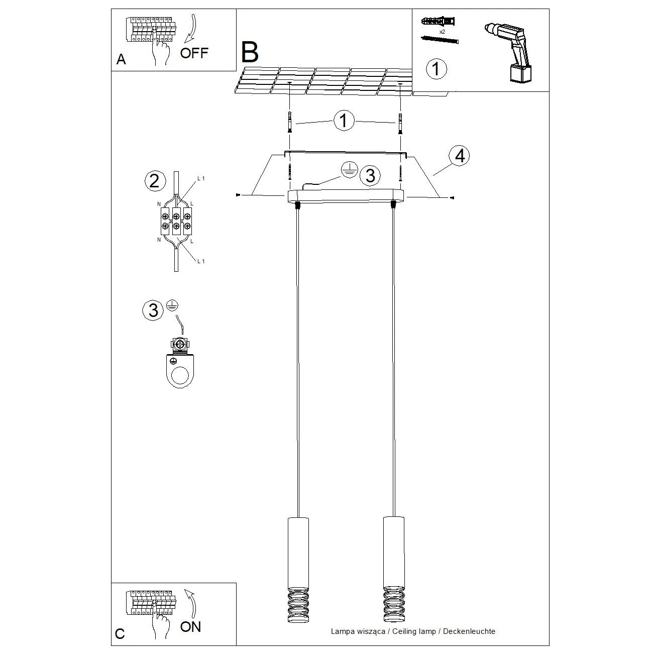 Pendelleuchte "LAMI 2"
