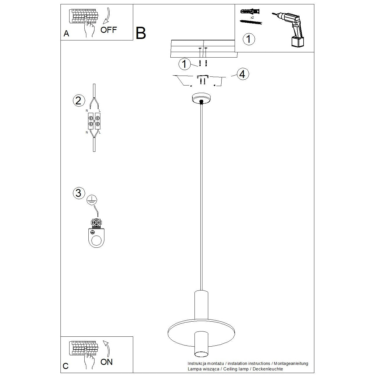 Pendelleuchte "PELTA 1"