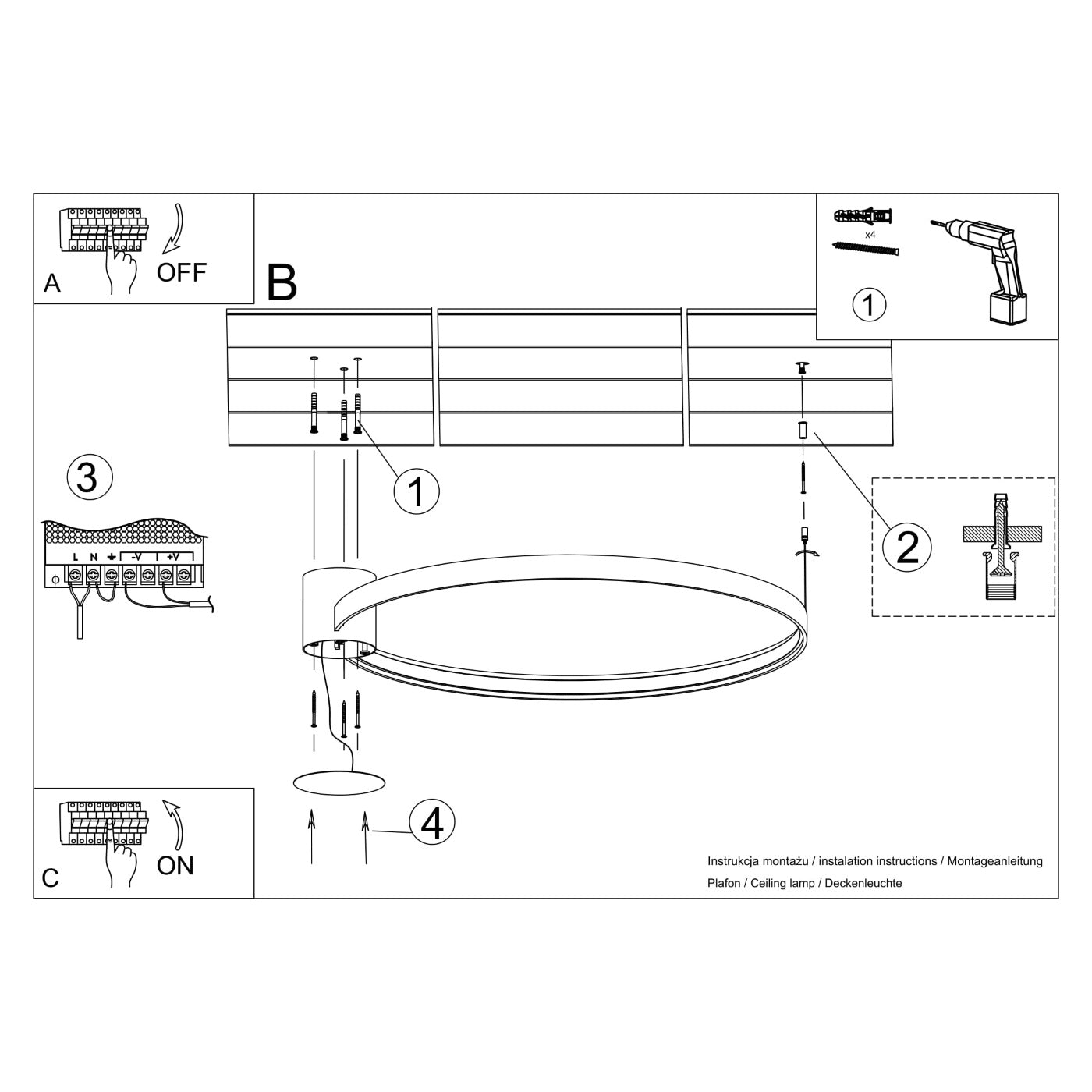 Plafond "RIO 110" 3000K
