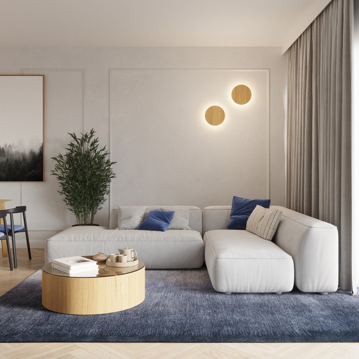 Naturholz-Wandleuchte "BORGEN"