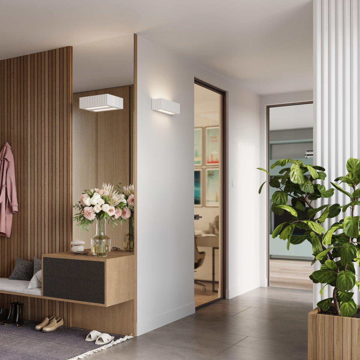 Keramik Wandleuchte "RIGATA"