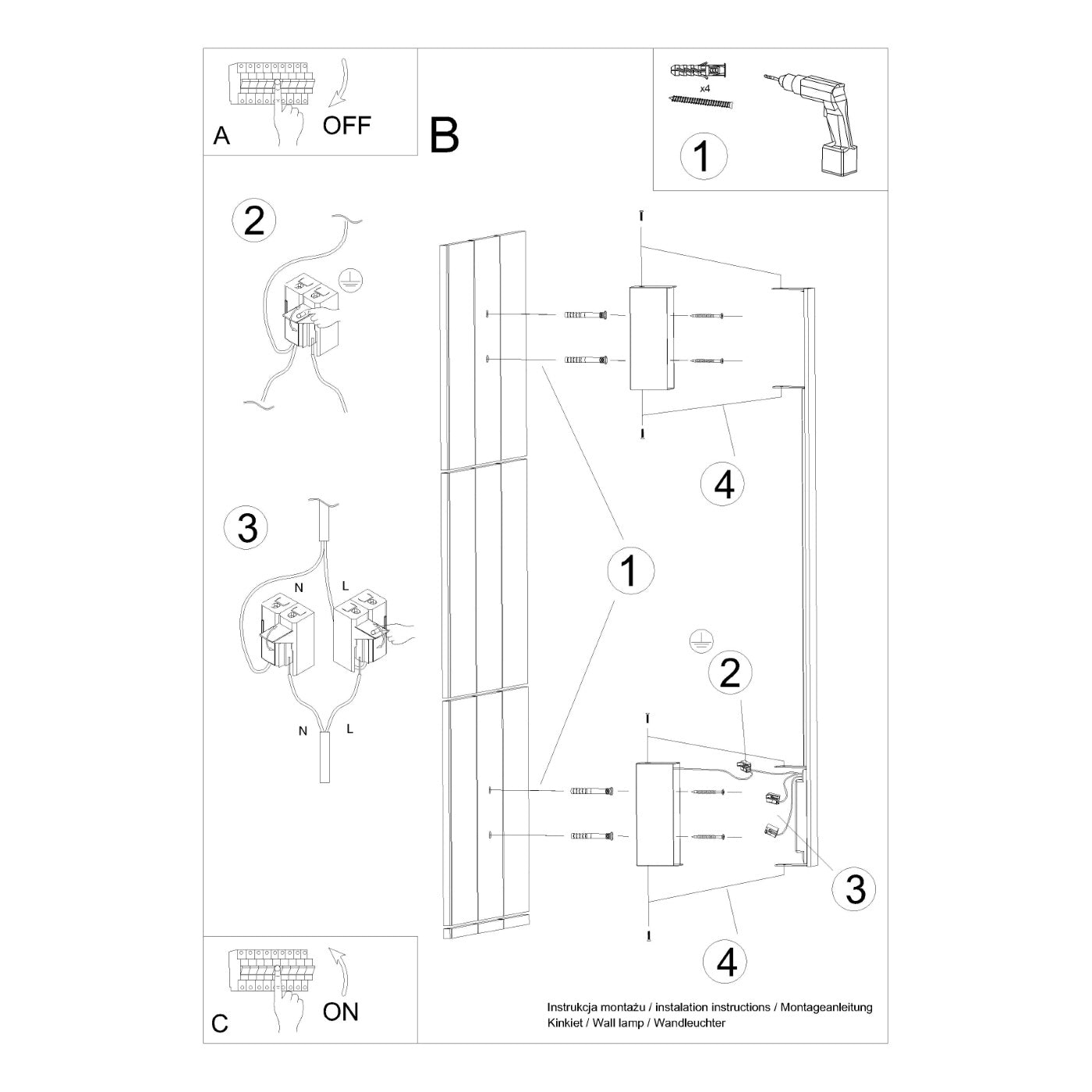 Wandleuchte "SAPPO 150" 4000K