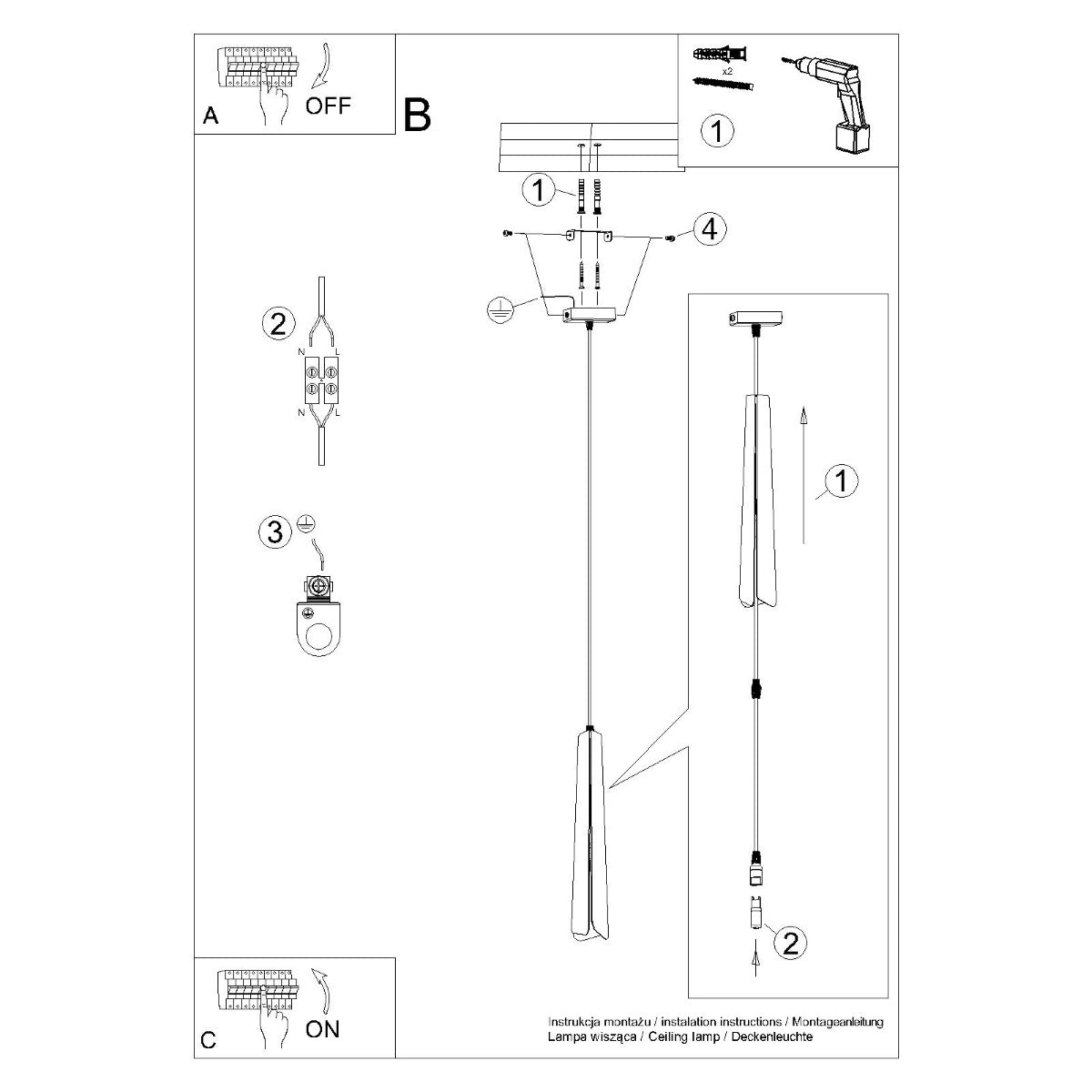 Hängeleuchte "PRYSM 1" – Pendelleuchten in Weiß | Dexity Lichtdesign
